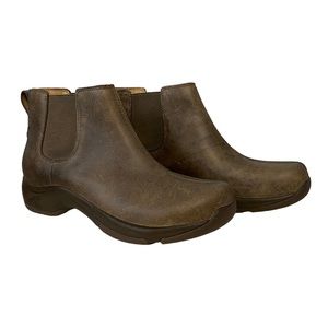 Dansko Leather Pull On Kipling Ankle Chelsea Boots Stone 39